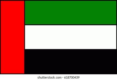 Vector flag of United Arab Emirates.