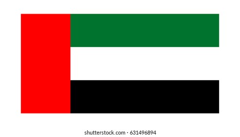 Vector flag of United Arab Emirates