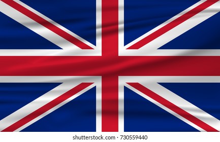Vector flag of the United Kingdom, Great Britain. Vector illustration