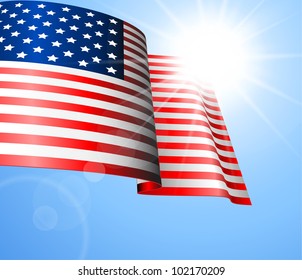 Bandera vectorial de los Estados Unidos - antecedentes del día de la independencia