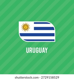 Vektorfahne von Uruguay. Genaue Abmessungen und offizielle Farben. Symbol des Patriotismus und der Freiheit. Diese Datei eignet sich für die digitale Bearbeitung und den Druck in beliebiger Größe.