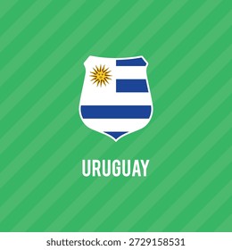 Vektorfahne von Uruguay. Genaue Abmessungen und offizielle Farben. Symbol des Patriotismus und der Freiheit. Diese Datei eignet sich für die digitale Bearbeitung und den Druck in beliebiger Größe.