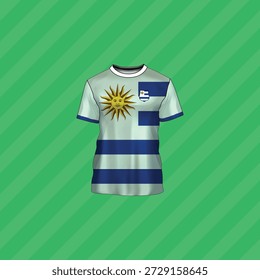 Vektorfahne von Uruguay. Genaue Abmessungen und offizielle Farben. Symbol des Patriotismus und der Freiheit. Diese Datei eignet sich für die digitale Bearbeitung und den Druck in beliebiger Größe.