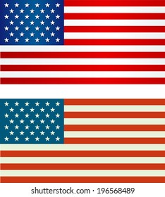 Vector flag of USA