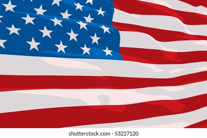 Vector flag of USA