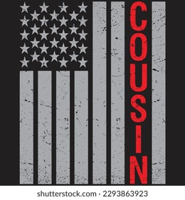 vector flag, usa, family, cousin,