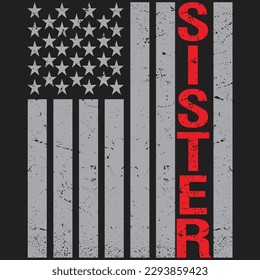 vector flag, usa, family, sister,