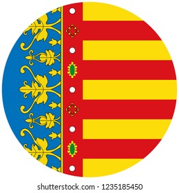 Vector Flag of Valencian Community - Autonomous Communities in Spain