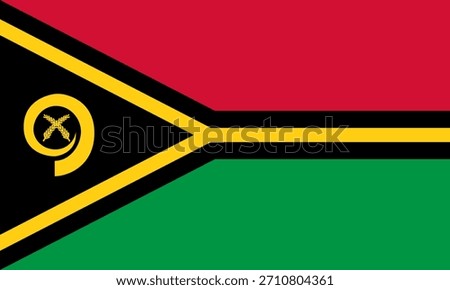 Vector flag of Vanuatu, a country in Oceania. Accurate dimensions and official colors. This file is suitable for digital editing and printing of any size.