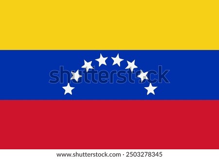 Vector flag of Venezuela. Accurate dimensions and official colors. This file is suitable for digital editing and printing of any size.