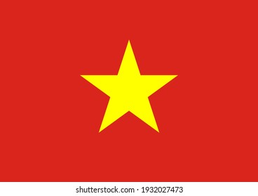 Vector flag of Vietnam. Accurate dimensions and official colors. Symbol of patriotism and freedom. This file is suitable for digital editing and printing of any size.