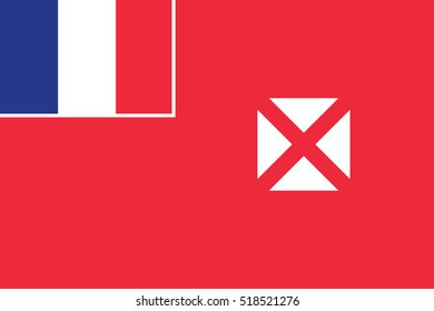 Vector flag of Wallis and Futun,