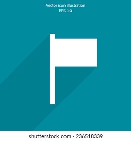 Vector flag web icon. Eps 10.