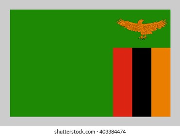 Vector flag of Zambia