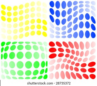 vector flags with circles