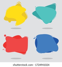vector flags colorful yellow green red blue with shadow