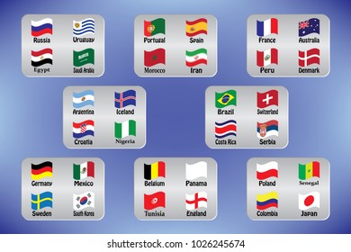 Vector flags of the country. Information graph of the flags of the country.