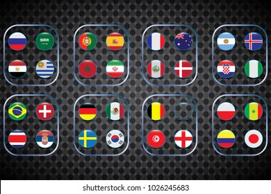 Vector flags of the country. Information graph of the flags of the country.