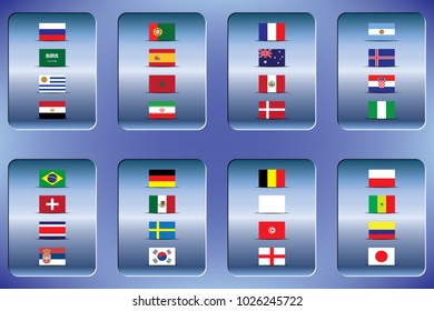 Vector flags of the country. Information graph of the flags of the country.