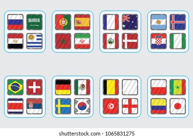 Vector flags of the country. Information graph of the flags of the country.
