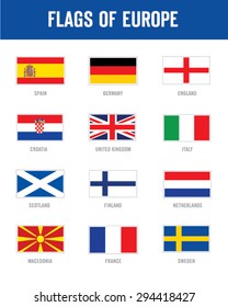 Vector Flags of Europe Set