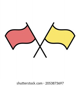 Vector Flags Filled Outline Icon Design
