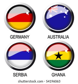 vector flags (group D) - south africa