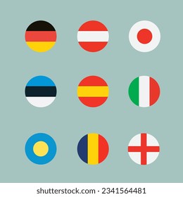 vector flags illustration with backround