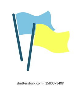 vector flags isolated on white background.