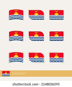 Vector flags of Kiribati, collection of Kiribati flags. Vector icon.