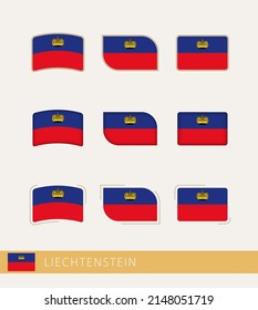 Vector flags of Liechtenstein, collection of Liechtenstein flags. Vector icon.