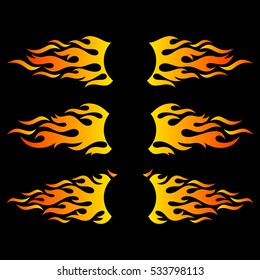 Vector flame design elements logo templates