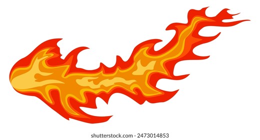 
vector flame in flat style. flame illustration. burning fire icon in flat style. fire background.