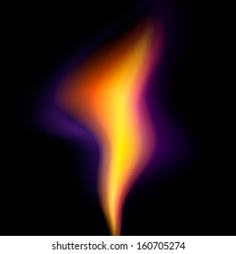 Vector flame on black background EPS 10