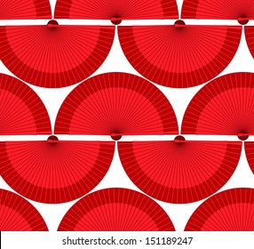 vector flamenco fan seamless wallpaper background pattern