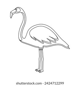 Vektor-Flamingo-Färbung für Zeichnung