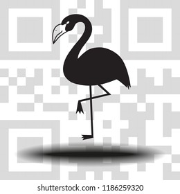vector flamingo icon