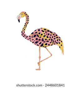 vector flamingo in a modern style isolated on white background 