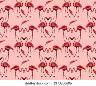 Vector flamingo pattern. Ethnic seamless pattern ornament. Vector pattern. 