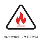 Vector Flammable Warning Hazard Icon Sign