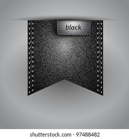 Vector flap jean black fabric