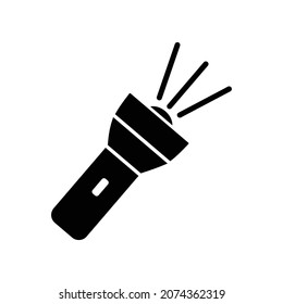 vector flash light icon in flat style
