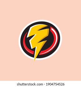vector flash Logo. Thunderbolt, lightning strike. 
Modern flat style vector illustration. 
Thunder and Bolt Lighting Flash Icons Logo
