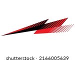 Vector flash on sportswear
auto, moto, boat. Red-black on a white background. Vehicle sticker. Sports striped pattern. Trendy striped background.