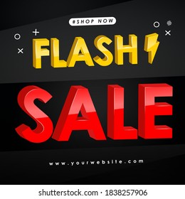 vector flash sale 3D font