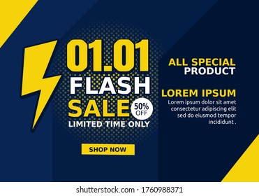 Vector of Flash Sale Design Template
