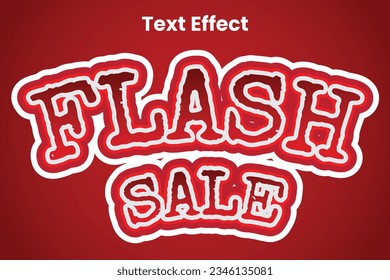 Vektor Flash Sale Text Effext Element