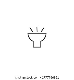Vector Flashlight, icon illustration on white background. 