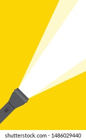 Vector Flashlight Isolated Yellow Background Stock Vector (Royalty Free ...