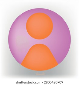 Vector flat 3D illustration. Avatar, user profile, face icon, gender neutral silhouette, profile picture. Suitable for social media profiles, icons, splash screens and as a template.
